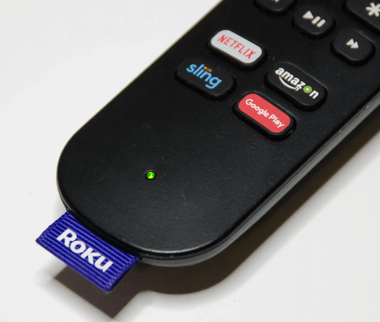 LED light on Roku remote