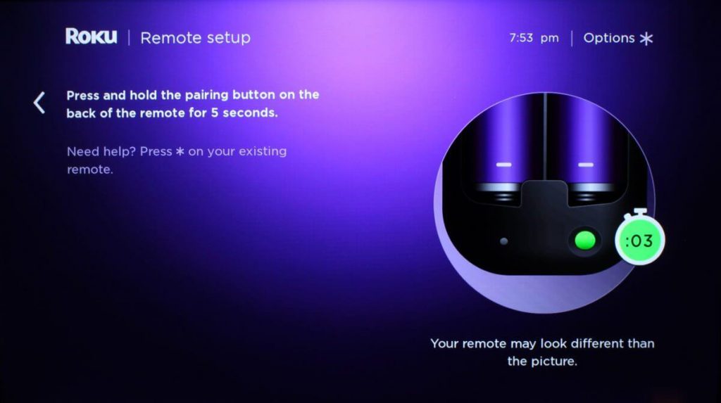 Roku remote setup