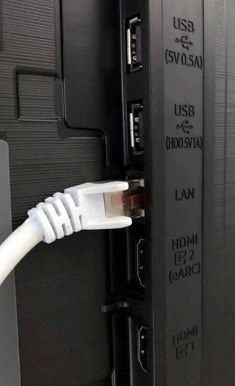 Use an ethernet cable to connect Vizio TV to the internet