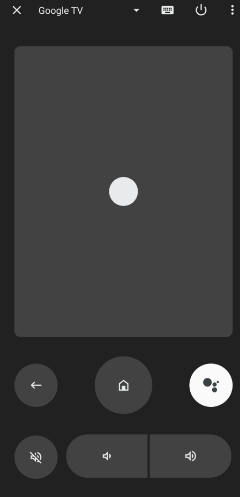 Google TV remote interface