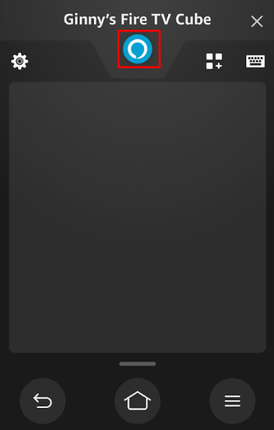 Microphone button on the Amazon Fire TV app