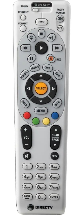 Menu button on DirecTV Remote