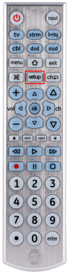 Setup button on GE Universal Remote