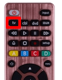 TV button on universal remote