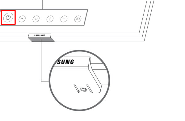 Power button on Samsung TV