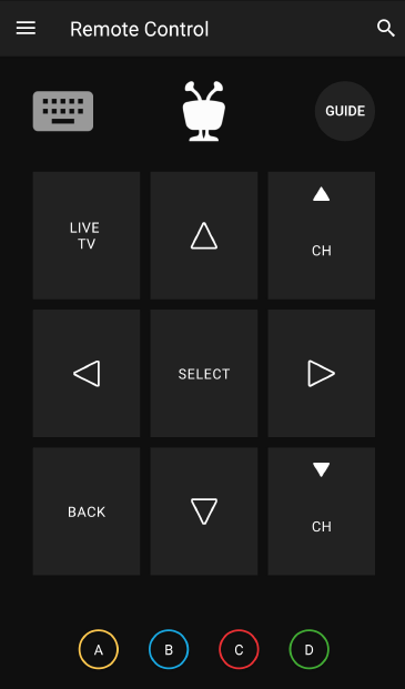 Remote control interface