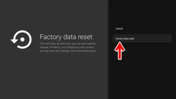 Select Factory Data Reset.