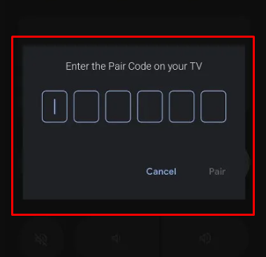 Enter the code and click Pair