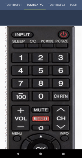 Toshiba TV Remote Control