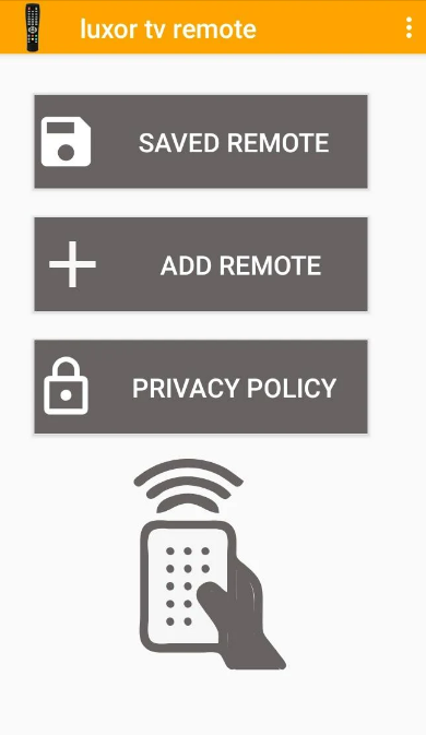 Tap Add Remote to control Luxor TV using this app