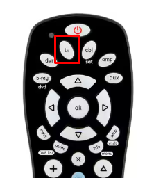 Press the TV button on a universal remote