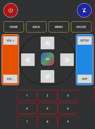 Press the keys in the remote app