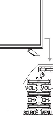 Press the Source button on Westinghouse LED TV to change the input