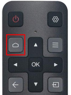 Press Home in the Toshiba Google TV remote