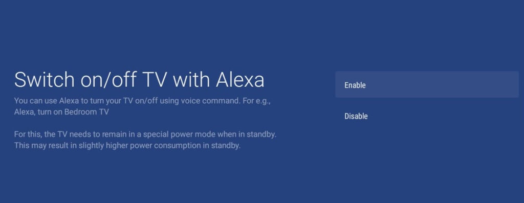 Enable Alexa Skill to turn on Philips TV